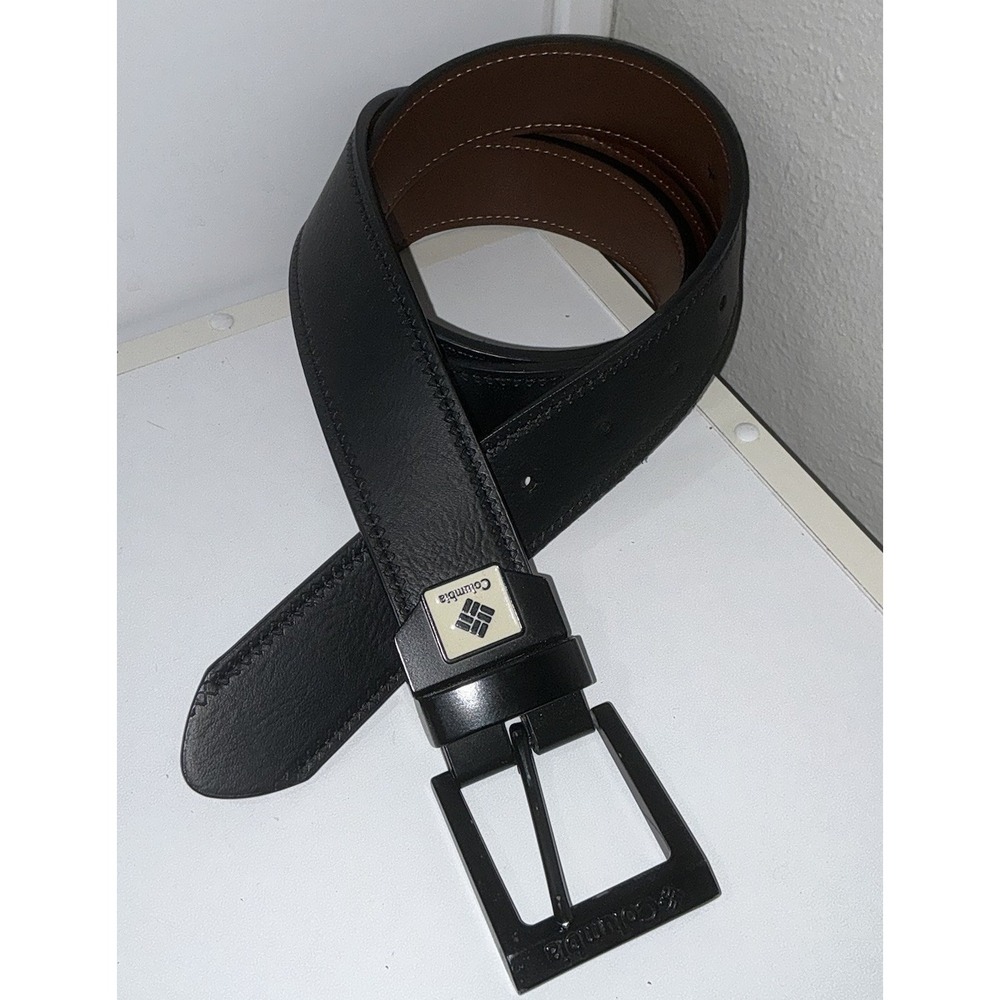 Columbia Sportswear Company Men's Leather Belt - Black - XL 40-42